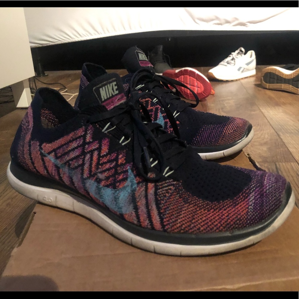 Nike multi-colored running shoes